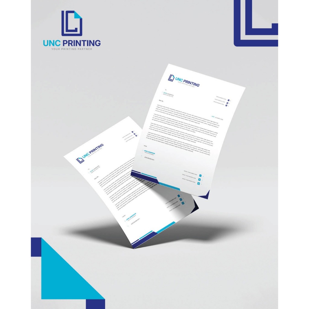 

Kop surat 1 warna custom logo perusahaan