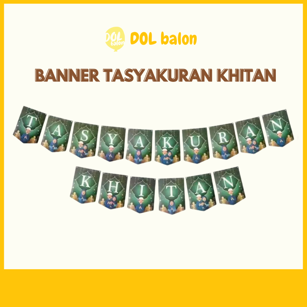 Banner Bunting Tasyakuran Khitan Hiasan Dekorasi Acara