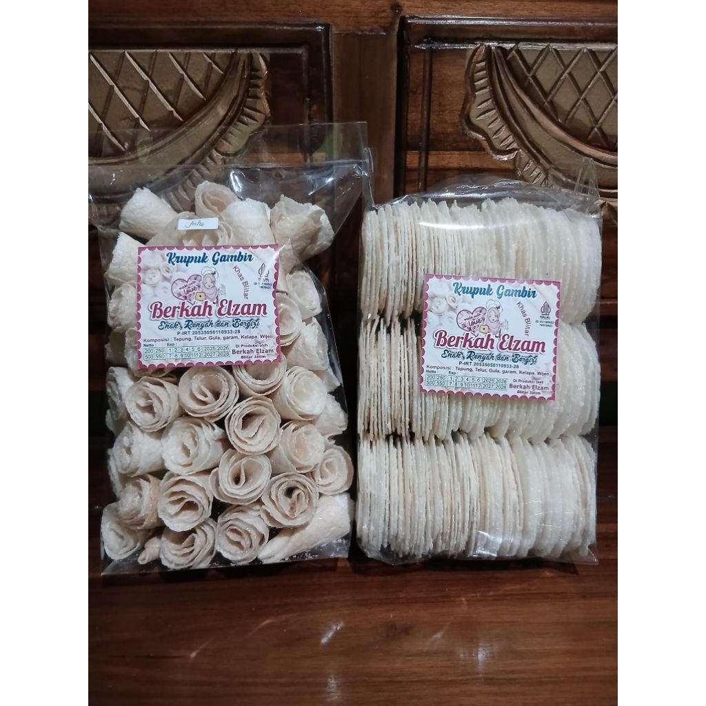 

1 PAKET KRUPUK GAMBIR GURIH DAN CONTONG MANIS JAHE WIJEN
