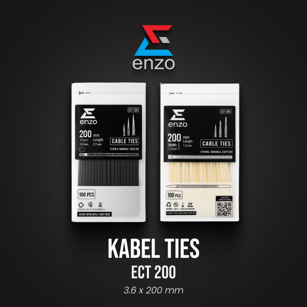 

ENZO CABLE TIES NATURAL 3.6 X 200MM