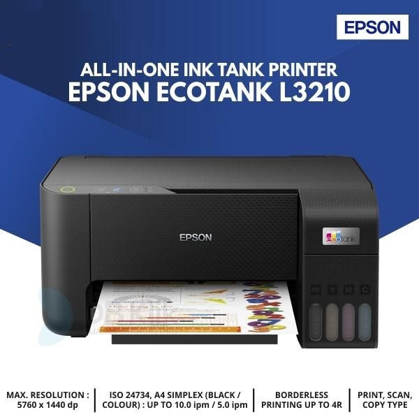 Printer EPSON EcoTank L3210 A4 All in One - EPSON L3210 Ink Tank Printer / Printer EPSON L3210