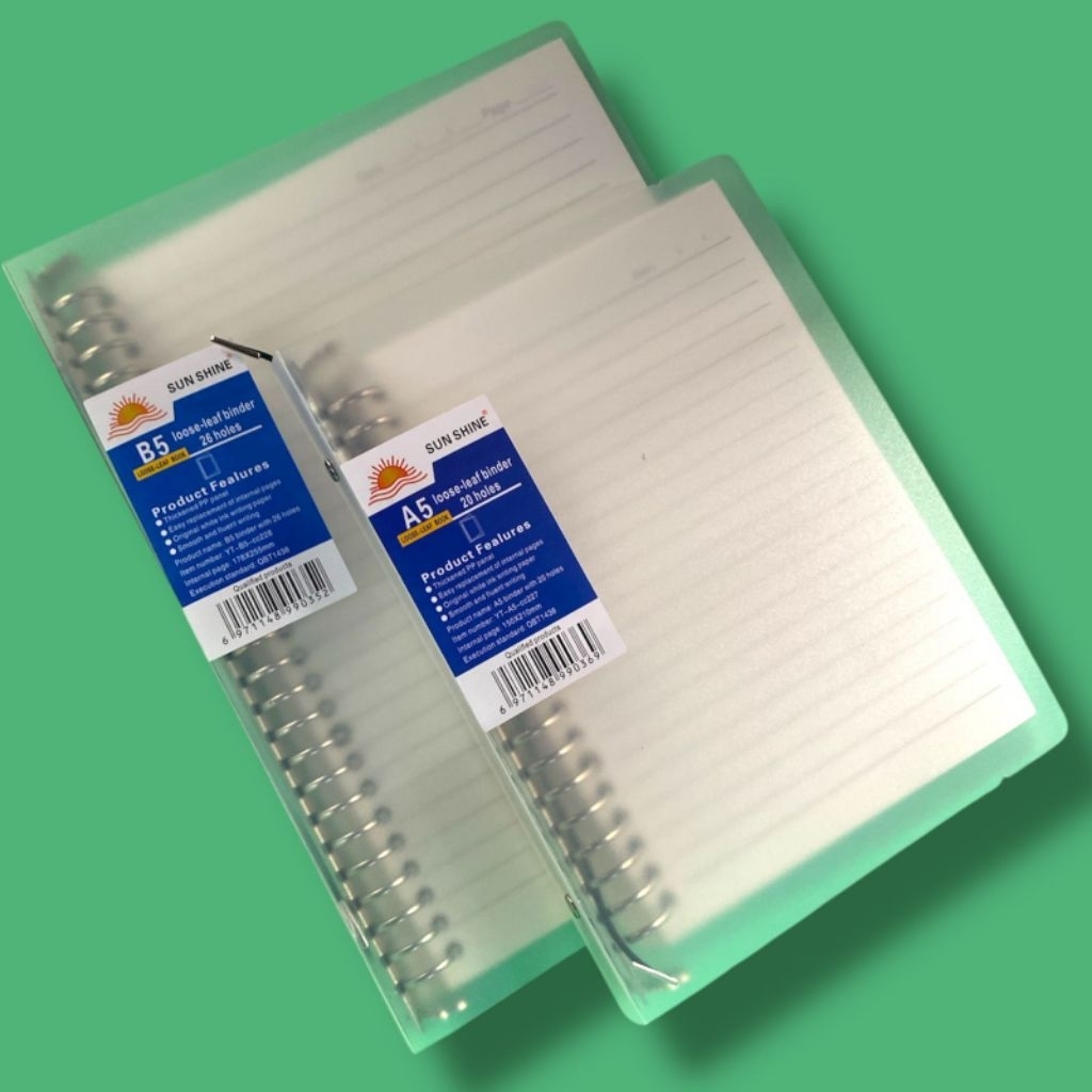 

BINDER NOTE / MAP BINDER A5/B5 TRANSPARANT SS