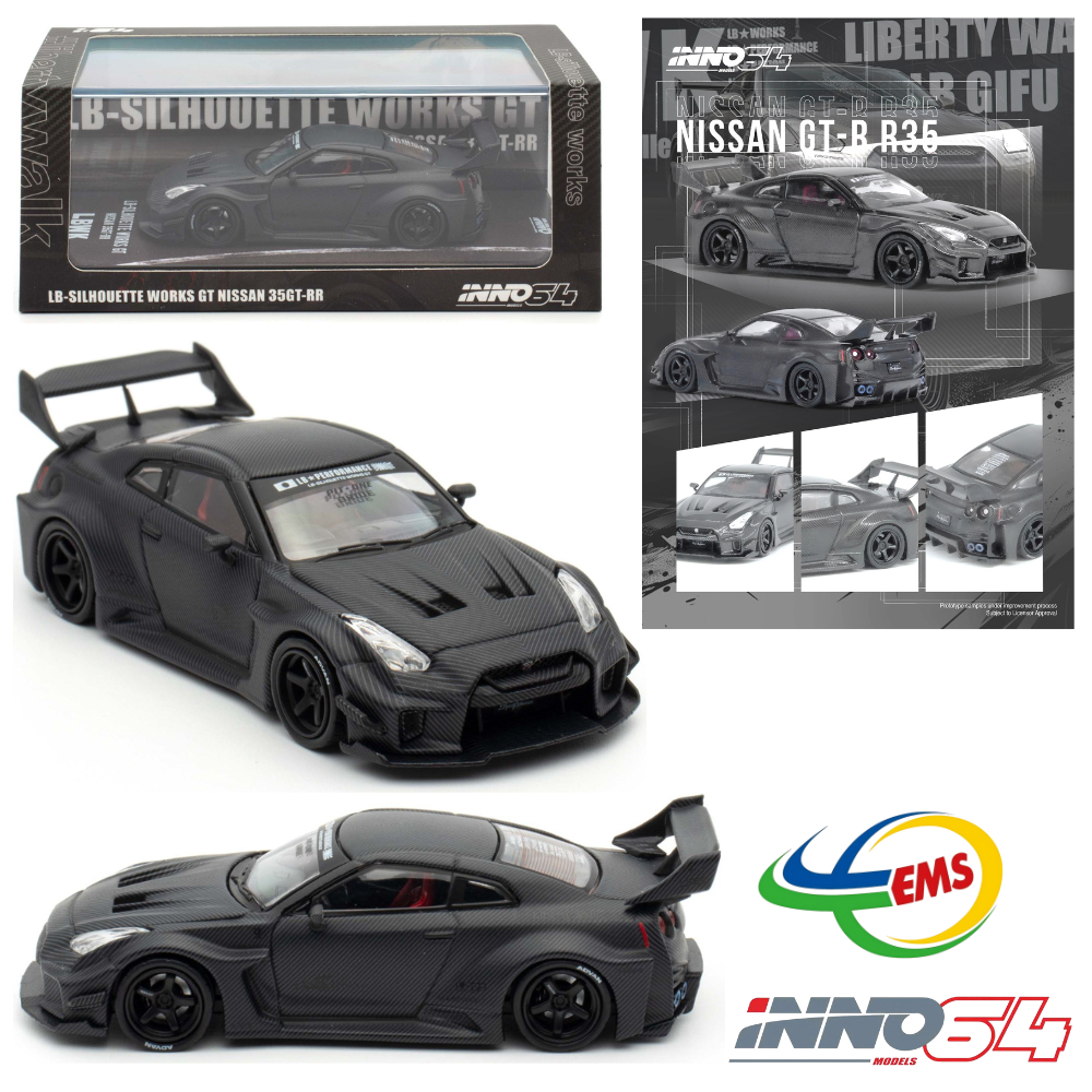 IN64-LBWKR35-FC - INNO64 1/64 NISSAN GT-R (R35) LBWK SUPER SILHOUETTE 35GT-RR Full Carbon