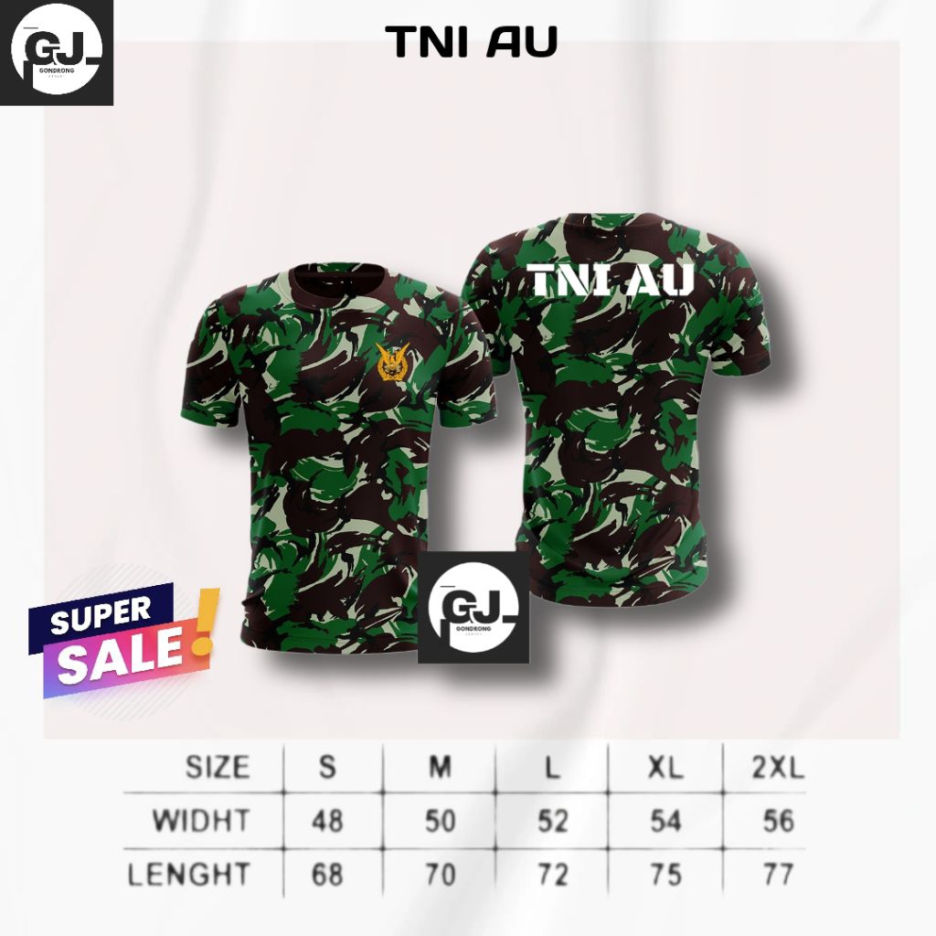 Kaos Loreng TNI AU / Baju Olahraga Tni Au Loreng Terbaru