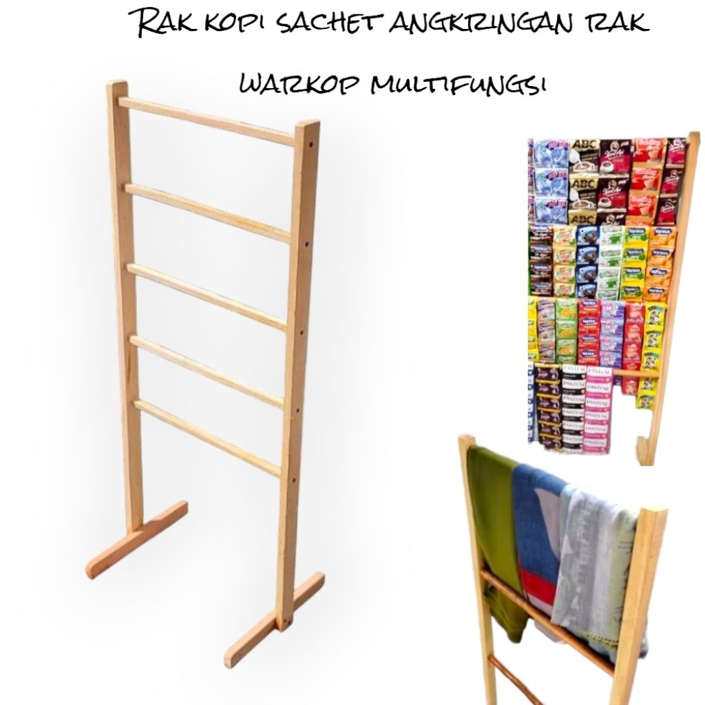 rak kopi sachet angkringan rak baju dan kerudung rak warkop multifungsi