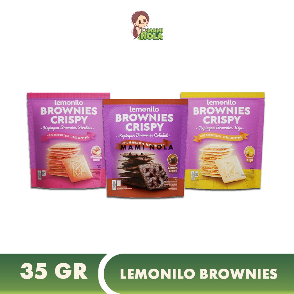 

LEMONILO Brownies Crispy Chocochips Keju Lemonilo Bronis Coklat Cheese Strawberry