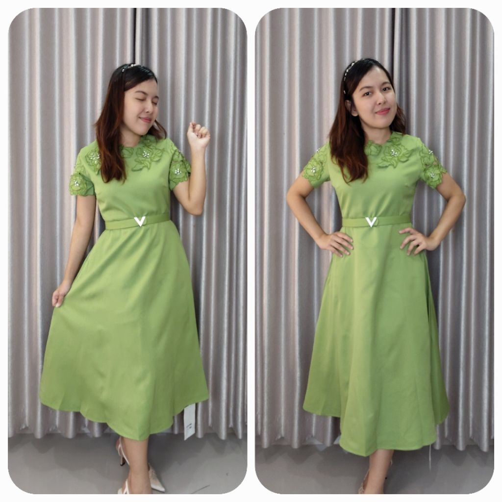 Dress Pesta Luxury 71005-6337/Dress Bunga Premium