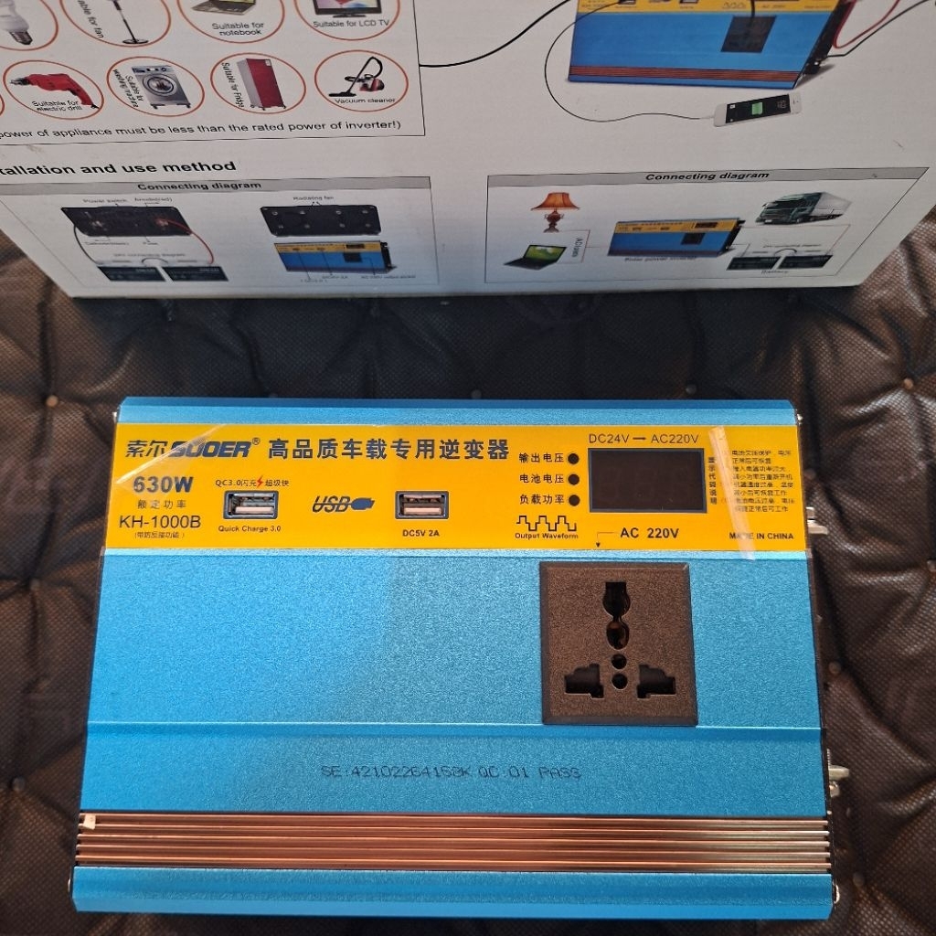 INVENTER Pengubah Daya DC 24Volt  Ke AC 220 Volt BUSS BIS