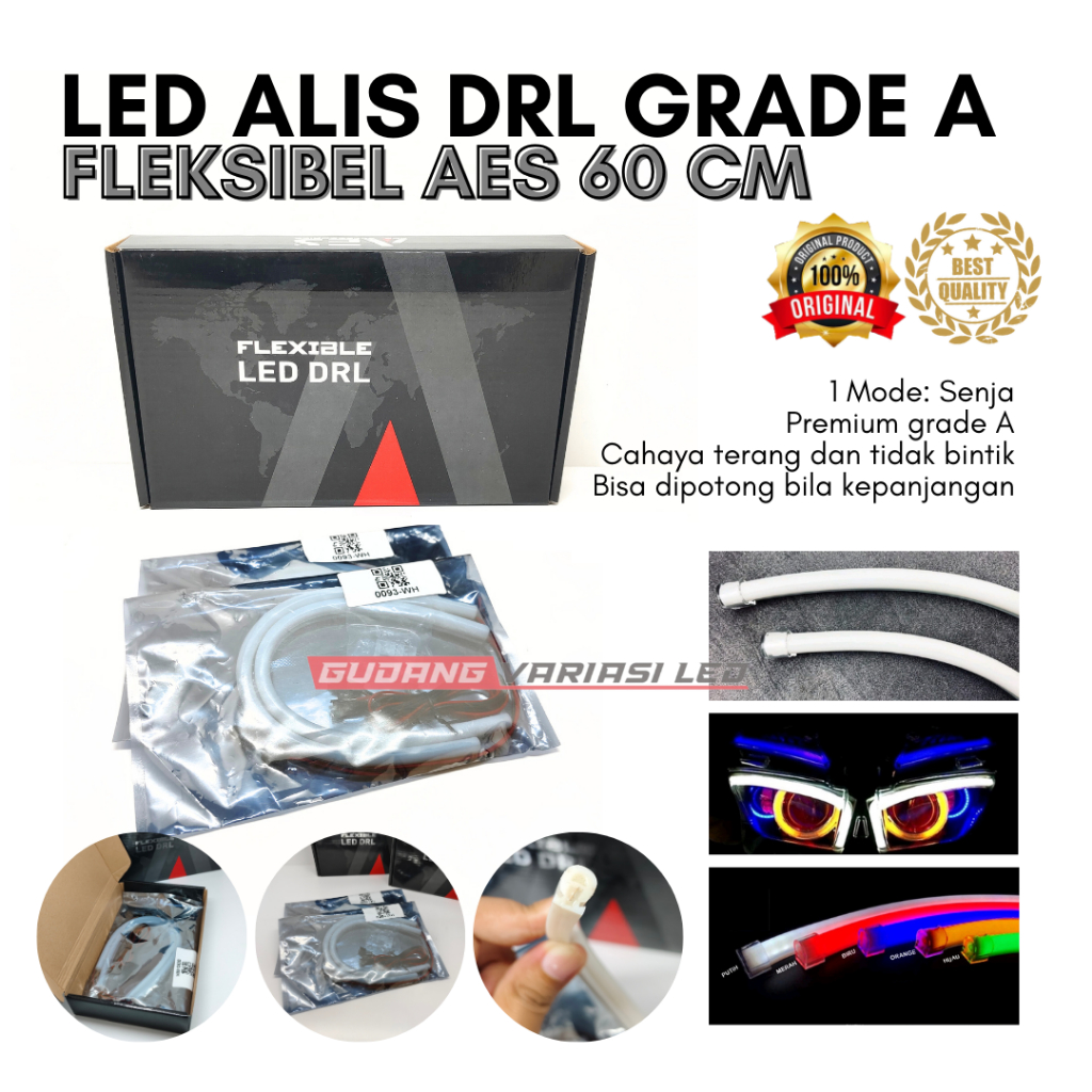 Lampu Alis AES Fleksible 60 CM Premium Grade A