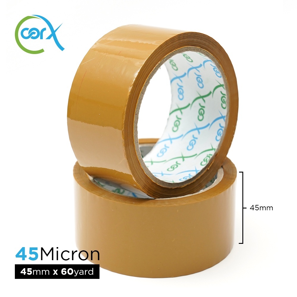 

Lakban 45mm x 60yard CorX Plakban isolasi OPP Tape SATUAN TERMURAH
