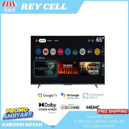 POLYTRON 65 Inc 4K UHD Smart Google TV  PLD 65UG5959 Garansi resmi