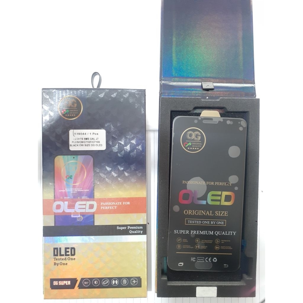 LCD SAMSUNG J7 PLUS/C8/C710f/c7100 black/white ori size og oled