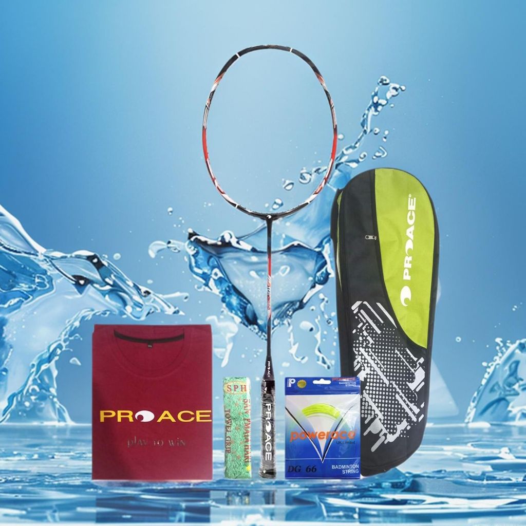 Raket Badminton ProAce TGR 1100 Bonus Komplit Raket Pro Ace TGR 1100