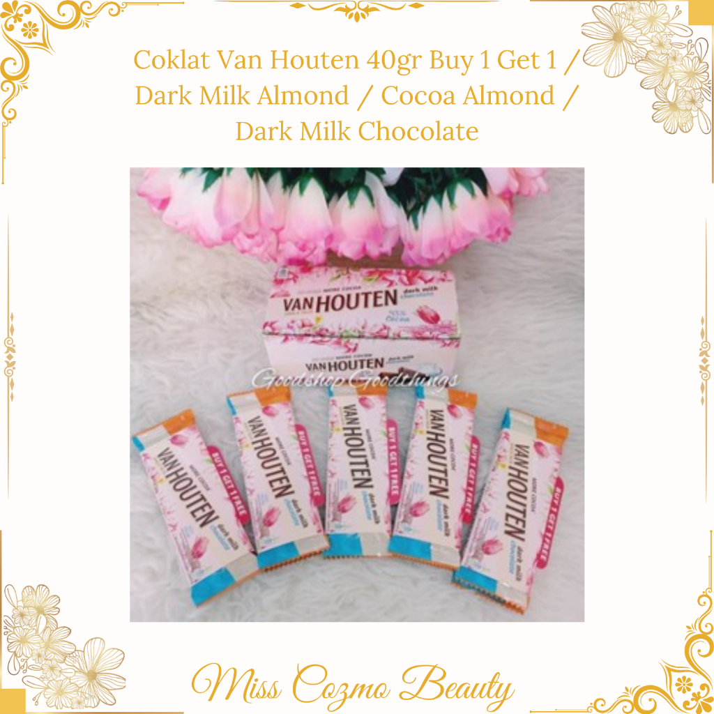 

Coklat Van Houten 40gr Buy 1 Get 1 / Dark Milk Almond / Cocoa Almond / Dark Milk Chocolate