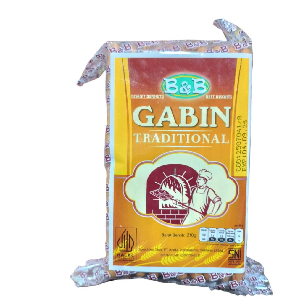 

Gabin B&B Tradisional BB Traditional 210gr Crispy Cracker Biskuit Gabin Snack