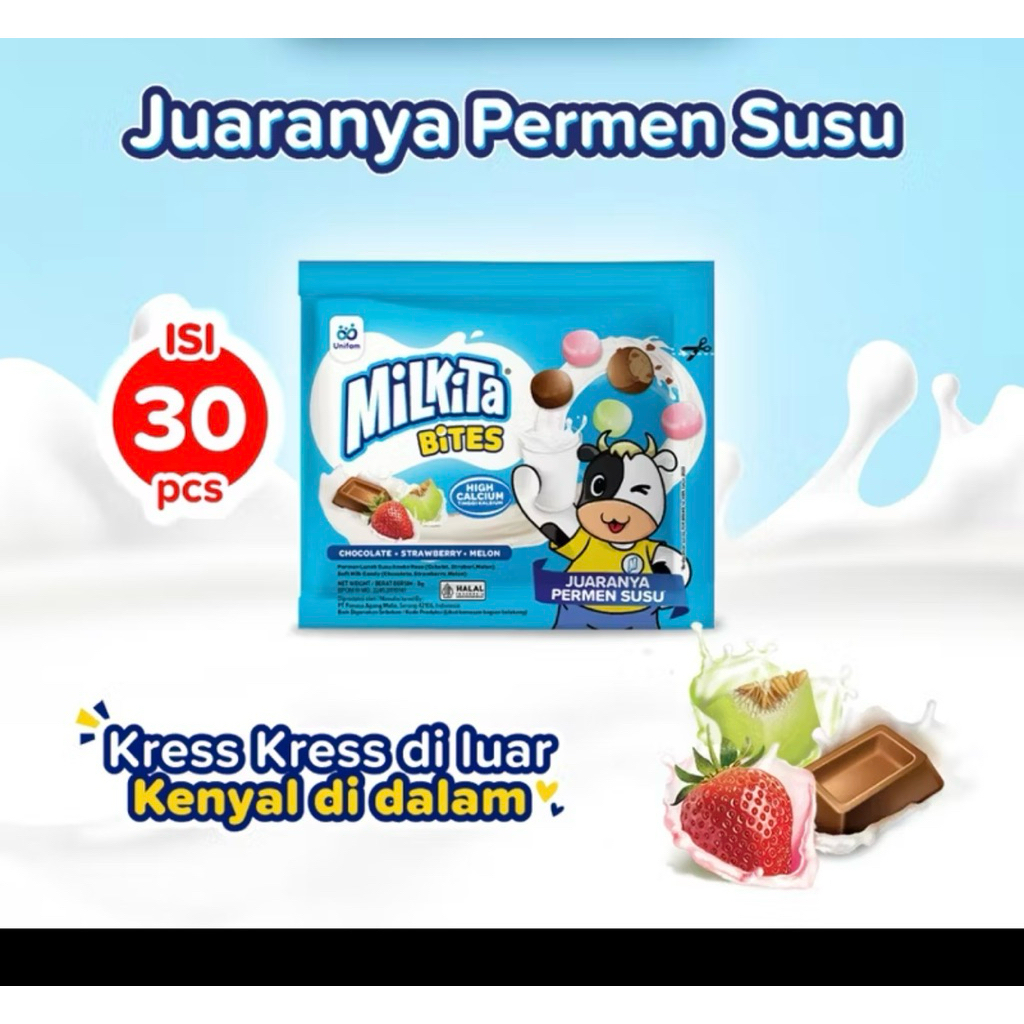 

Milkita Bites Renceng isi 30pcs permen susu