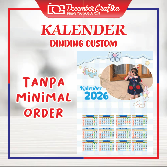 

(BISA SATUAN) KALENDER DINDING 2026 CUSTOM FOTO