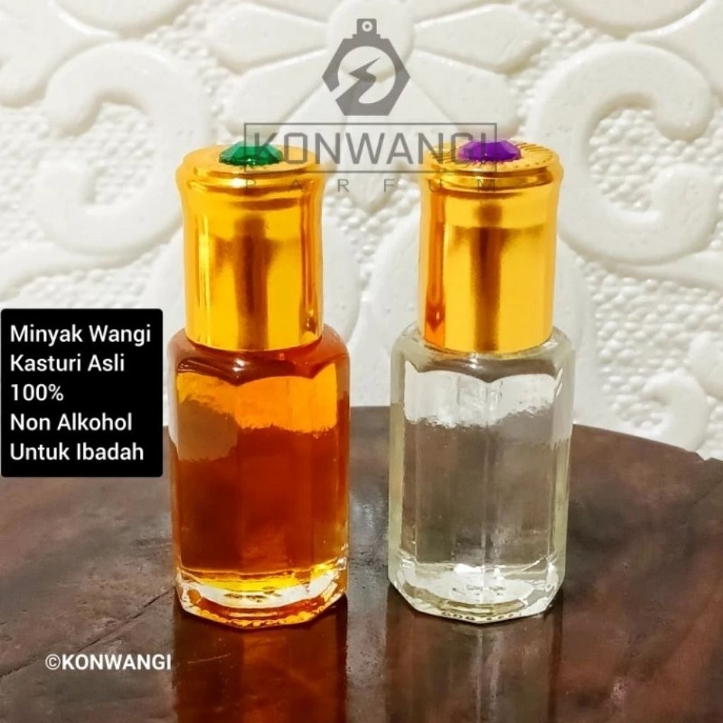 Minyak Wangi Kasturi Asli 100% Bibit Murni Original 6ml
