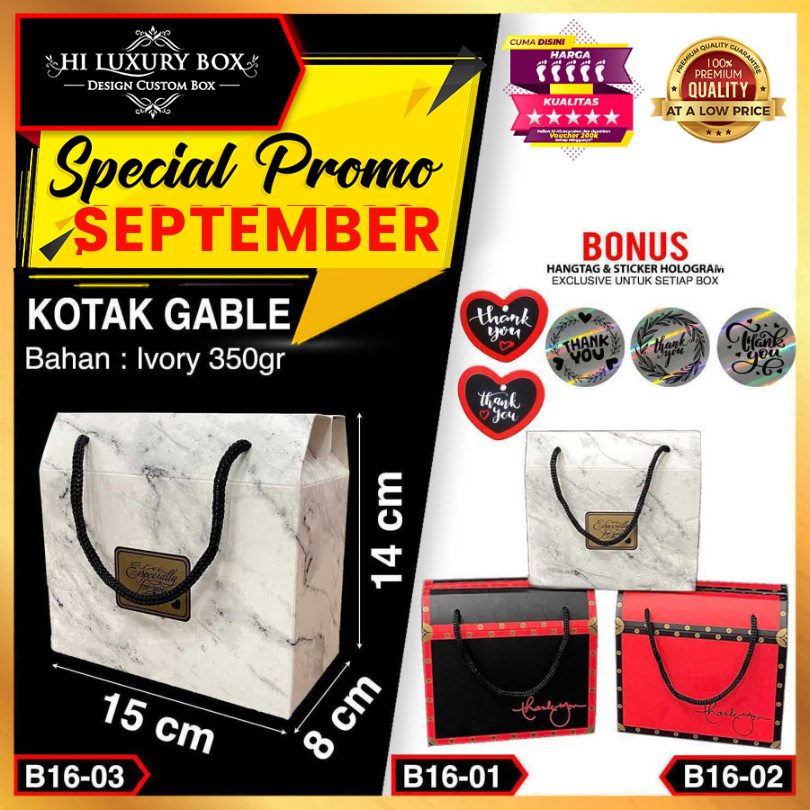 

Kotak Souvenir|Gable|Hadiah|Kado|Gift|Dus|Box|Packaging|B16