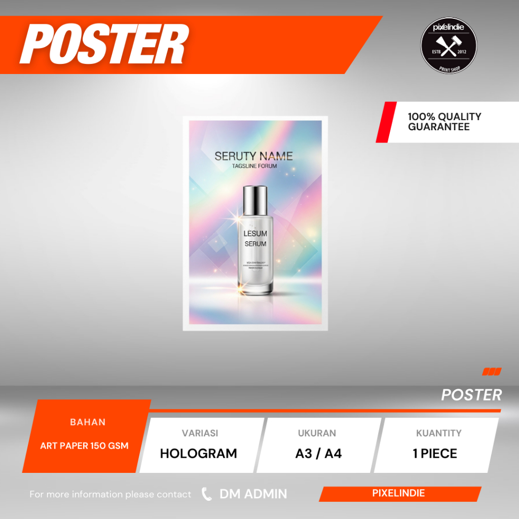 Cetak Poster | Art Paper 120gsm & Art Paper 150gsm