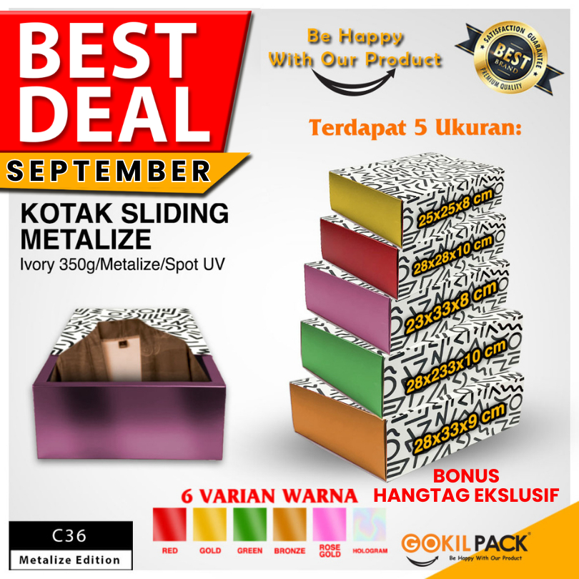 

Slide Box Packaging - Kotak Kado Sliding Box Premium - C36