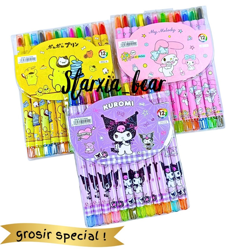 

CRAYON/KRAYON TWIST PUTER PANJANG ISI 12 WARNA STAND BY ME GROSIR 10 PCS (LK 160)