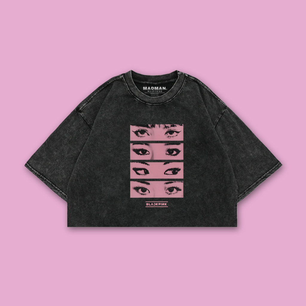 MADMAN Croptee Washed BLACKPINK “BLACKPINK” | Konser KPOP | T-shirt | Kaos Crop | CRP WO BP-18