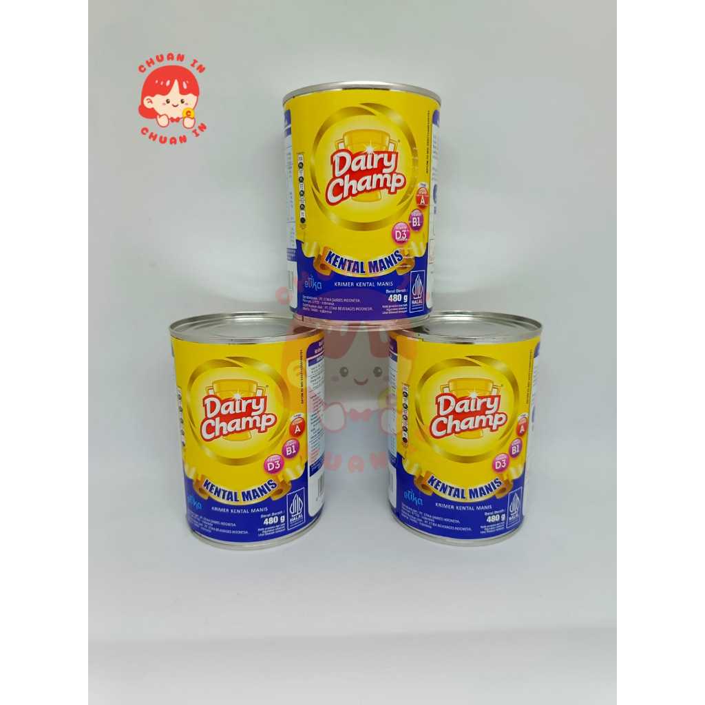 Dairy Champ Kaleng 480 Gram/ Susu Kental Manis Dairy Champ