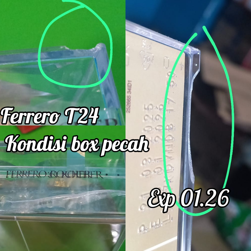 

FERRERO ROCHER T.24 isi 24 Kondisi box pecah dr supplier isi AMAN