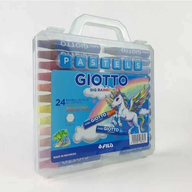 

Giotto Oil Pastel / Oil Crayon Big Rainbow 24 Warna - Warna Cerah, Untuk Anak, Kotak Plastik Kuat