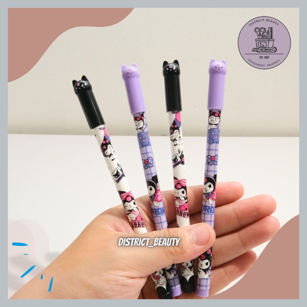 

PULPEN GEL STANDAR KUPING KUROMI GEL PEN PENA KUROMI PULPEN KUPING KUCING LUCU KARAKTER KUROMI TERMURAH