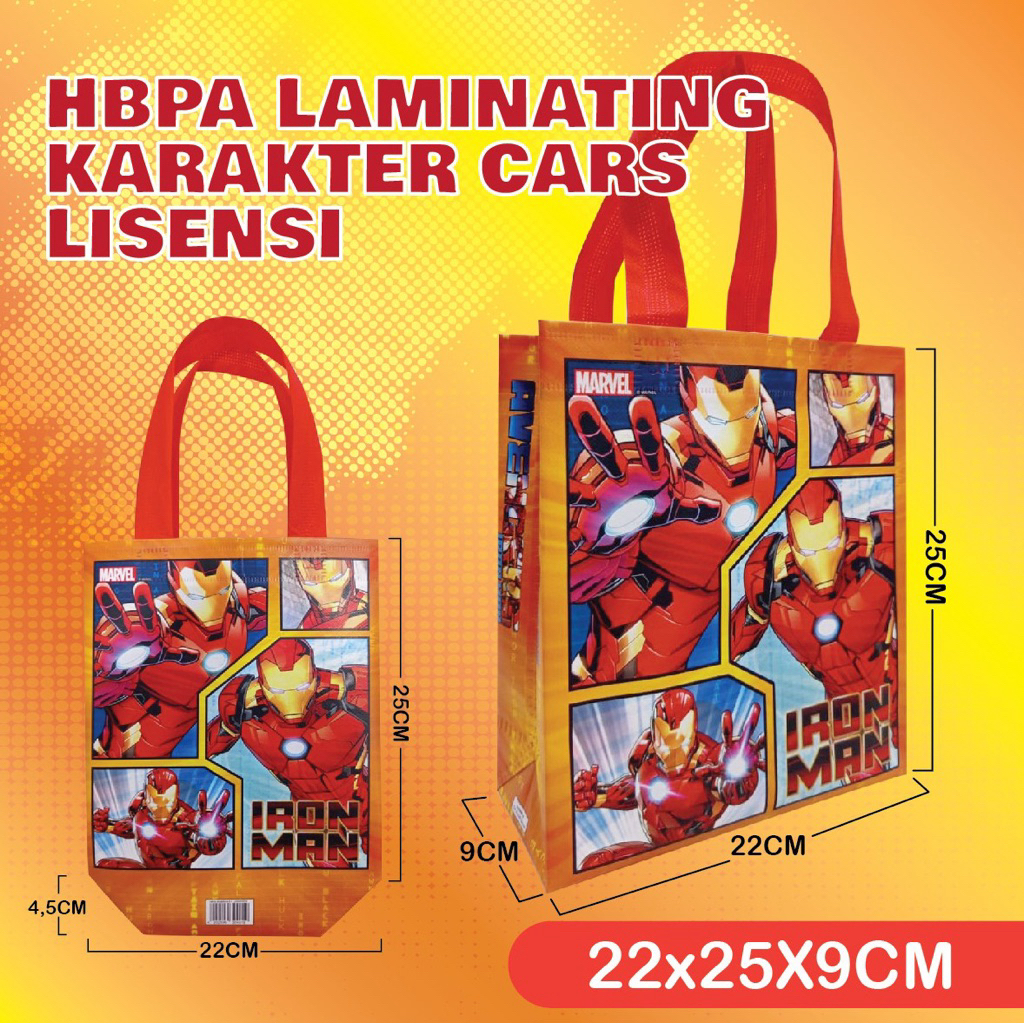 

(HARGA 1 PCS) Tas laminasi spunbond karakter anak / Goodiebag / tas karakter / tas ultah / spunbond / MICKEY MOUSE 2 SISI 2 GAMBAR