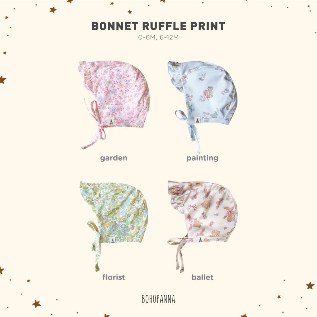 Giggles - Bonnet ruffle Print | Bohopanna (Bonnet Bayi)