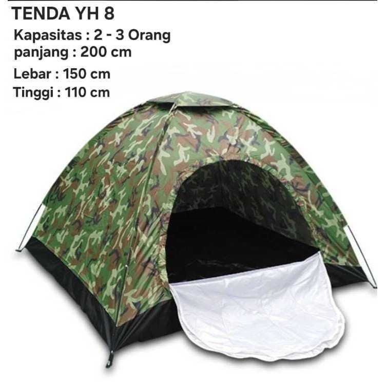 Tenda Camping Hiking outdoor kapasitas (2 orang) otomatis speeds LX018-13 ARMY LORENG DK