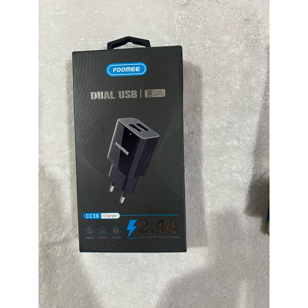 Adaptor Charger dual USB Foomee CC30/ CC26/ CC25