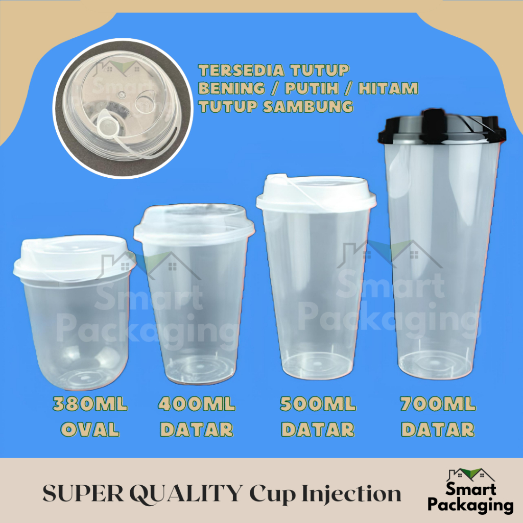[ISI 25 PCS] SUPER QUALITY Thinwall Cup Injection 12 Oz 380ml / 14 Oz 400ml / 16 Oz 500ml / 24 Oz 70