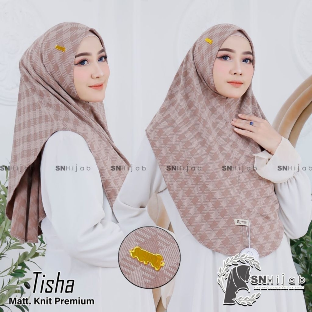 SN HIJAB DEWASA//SN TISHA//HIJAB BLUSUKAN KNITT