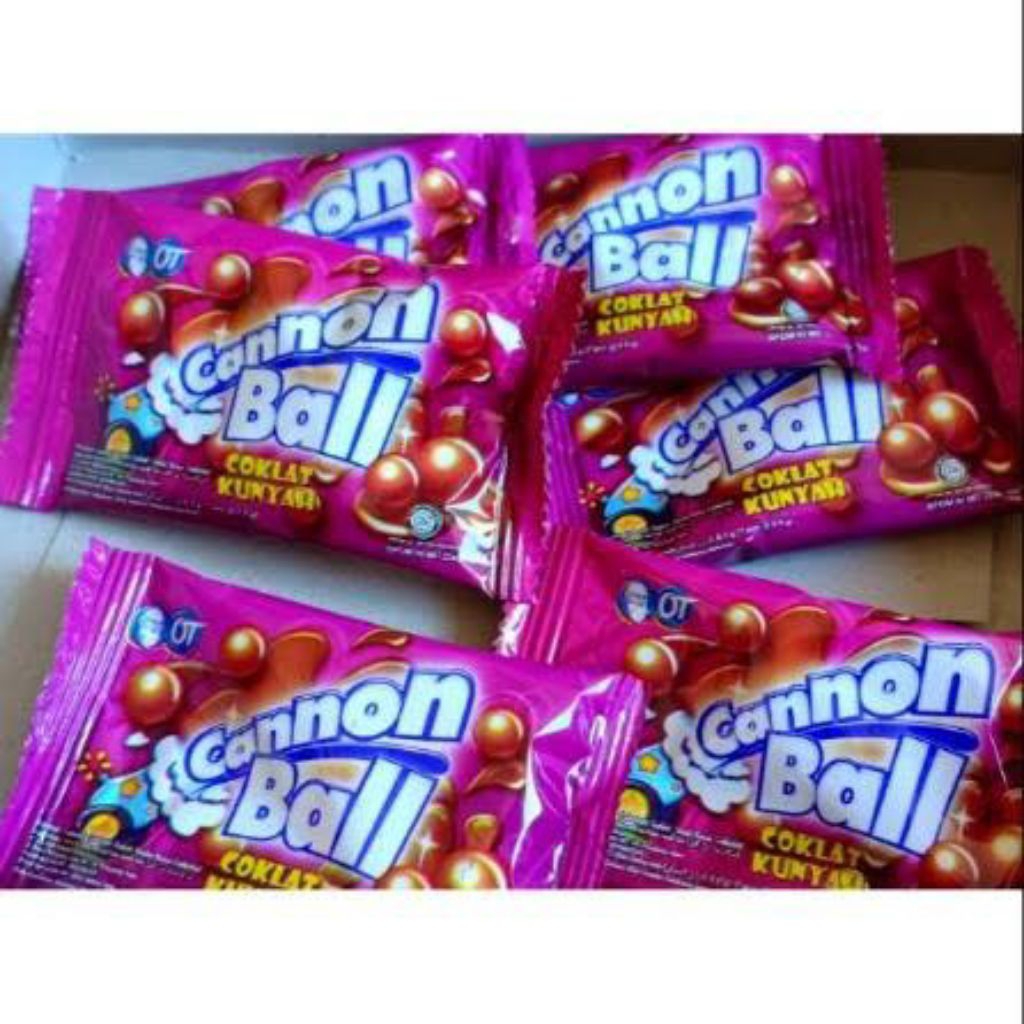 

permen cannon ball coklat eceran
