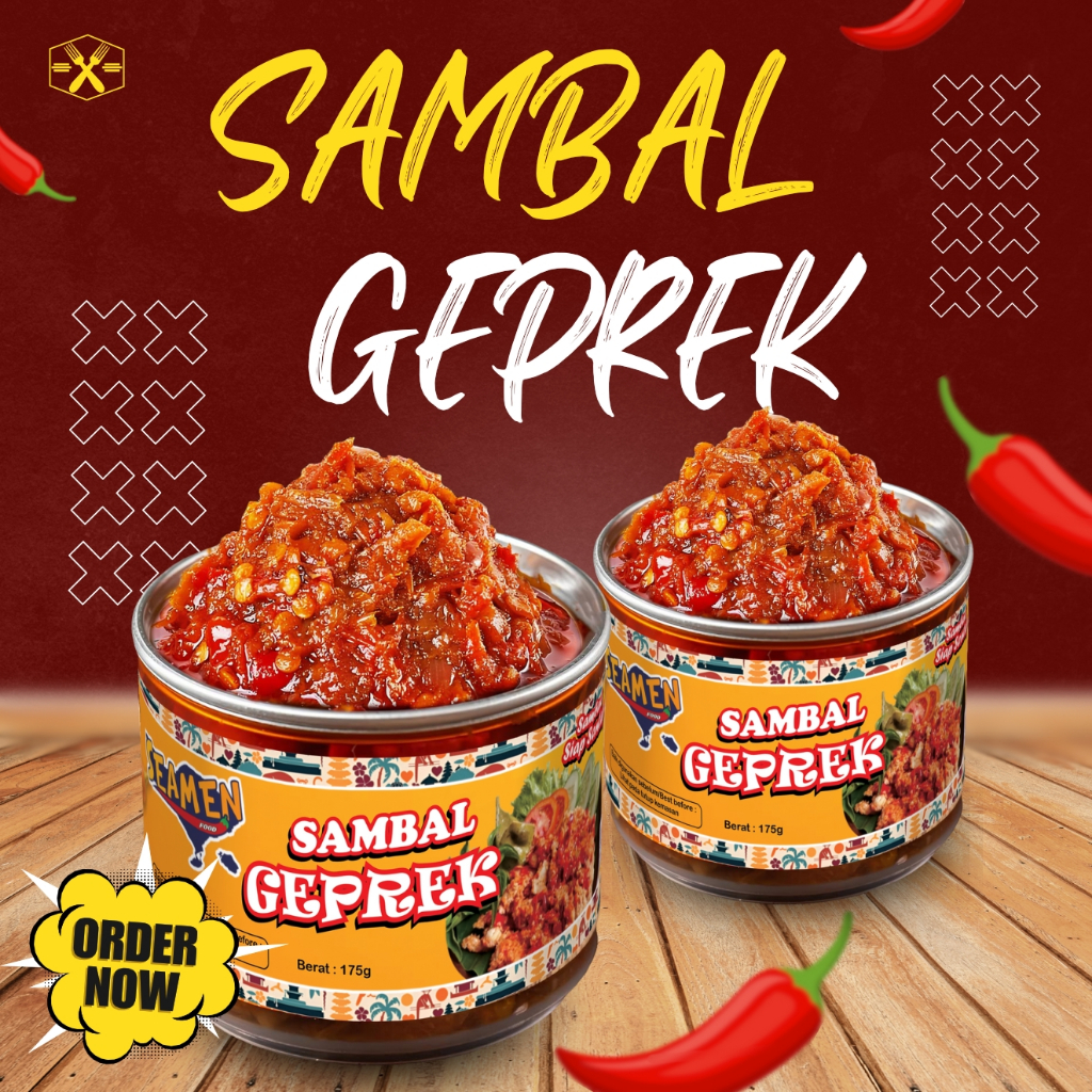 

SAMBAL GEPREK KEMASAN KALENG MASA SIMPAN 1 TAHUN