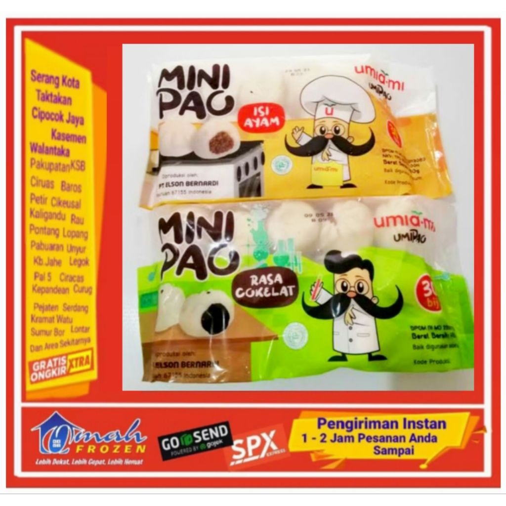 

Bakpao,Umia-mi isi Coklat 465g, Umipao,bakpao mini, Frozen Serang