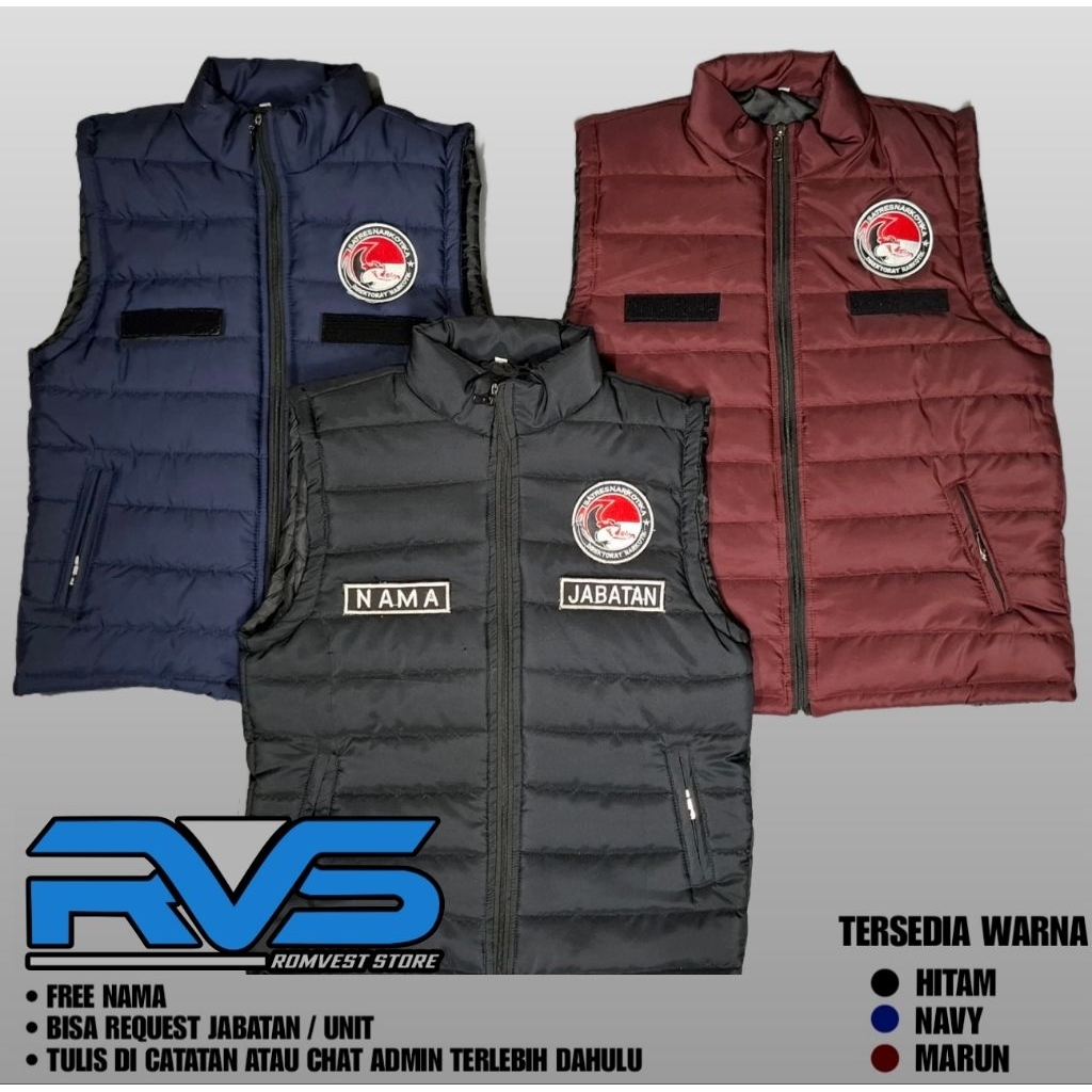 Rompi Vest Gelembung Polisi Reserse Narkoba Full Bordir