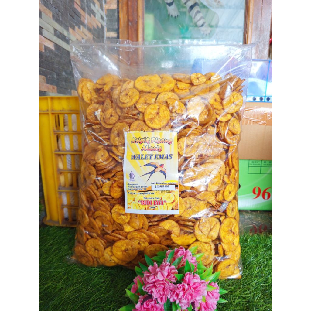 

KRIPIK PISANG WALET MANIS | KRIPIK PISANG | Kemasan 250 gr, 500 gr, & 1.000 gr | Camilan atau Snack manis.