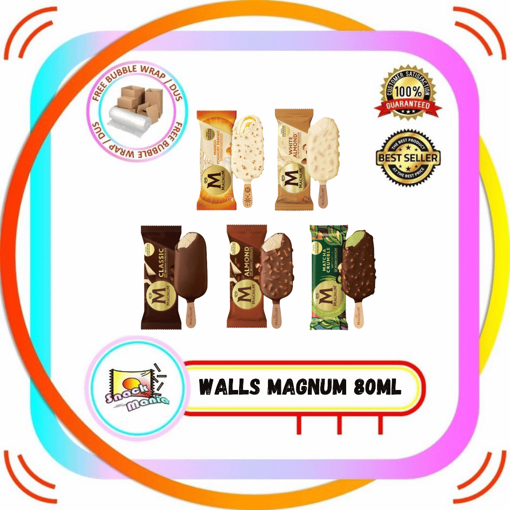 

WALLS Wall's Magnum Ice Cream ~ 80 ml All Varian Es Krim Matcha Mango Almond