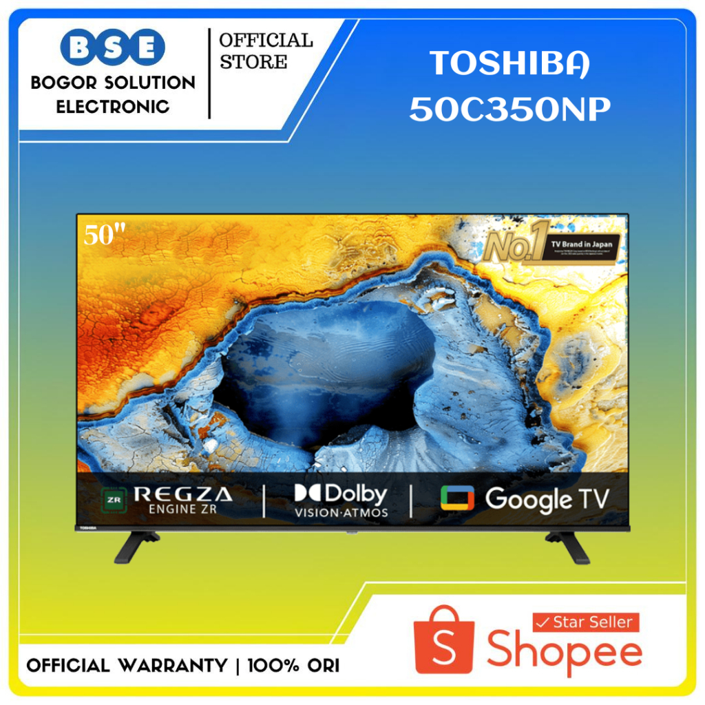 TV 50 Inch Toshiba 50C350NP 4K UHD Toshiba 50 C350 NP Google TV Pengganti 50C350LP