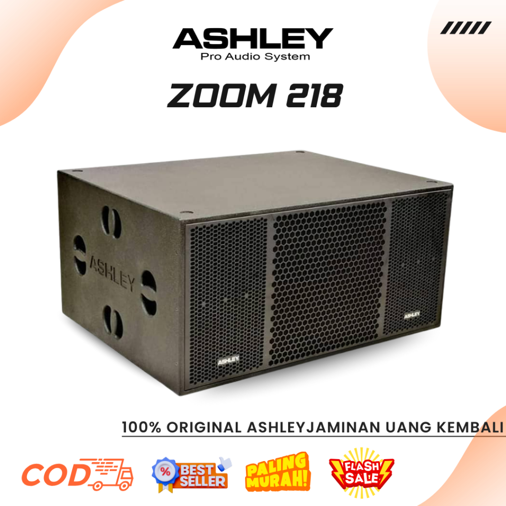 Subwoofer Pasif Ashley Zoom 218 Professional Subwoofer Long Throw System Double 18inch Performance