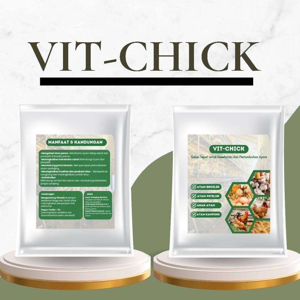 Vit-Chick @25kg,Vitamin C khusus untuk ayam pedaging (Broiler) dan ayam petelur ( layer) serta DOC,,