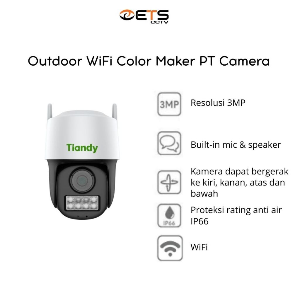 CCTV Outdoor WiFi Color Maker PT Camera