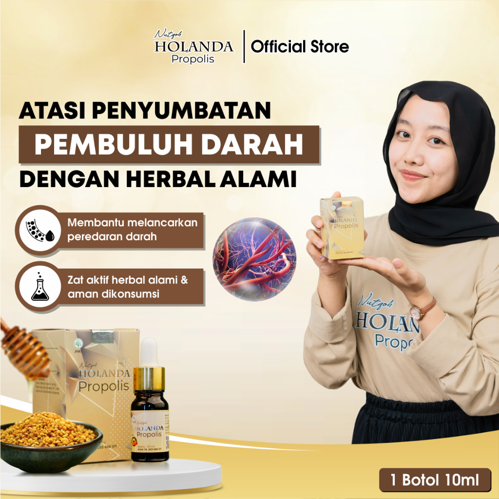 HOLANDA Propolis 10ml Herbal Alami Solusi Mengatasi Penyumbatan Pembuluh Darah