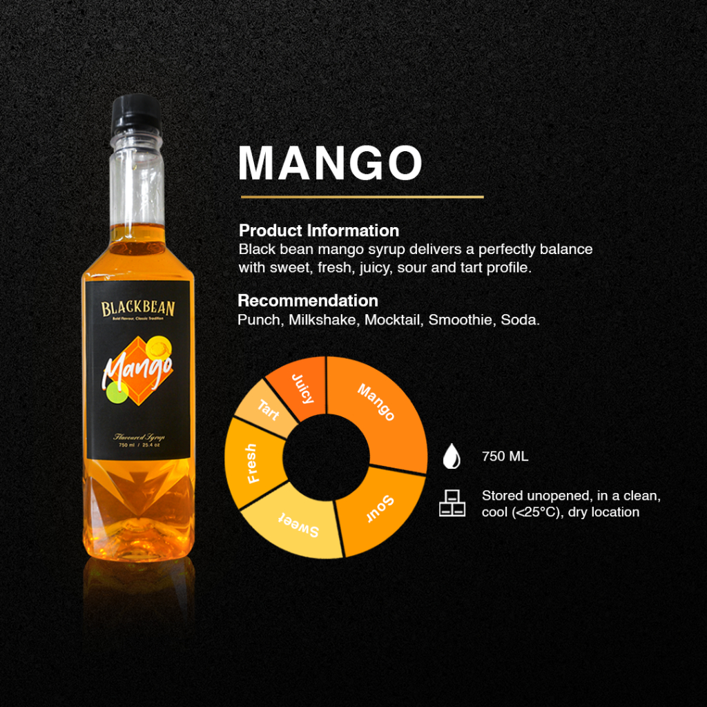 

Blackbean Syrup Mango 750 Ml | Premium Untuk Kopi Cafe Coffee Restoran