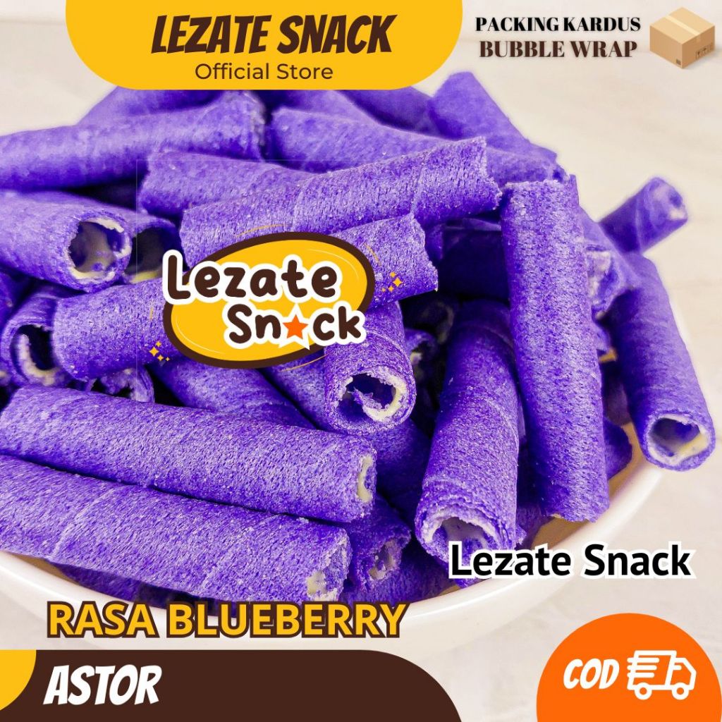 

Astor Mini Blueberry 500gr Kiloan Murah Enak Manis Renyah / Wafer Roll Kiloan Blue beri Astor Kiloan Barcelona / Wafer Rolls Coklat Greentea Vanila Lezate Snack WAP SHOP